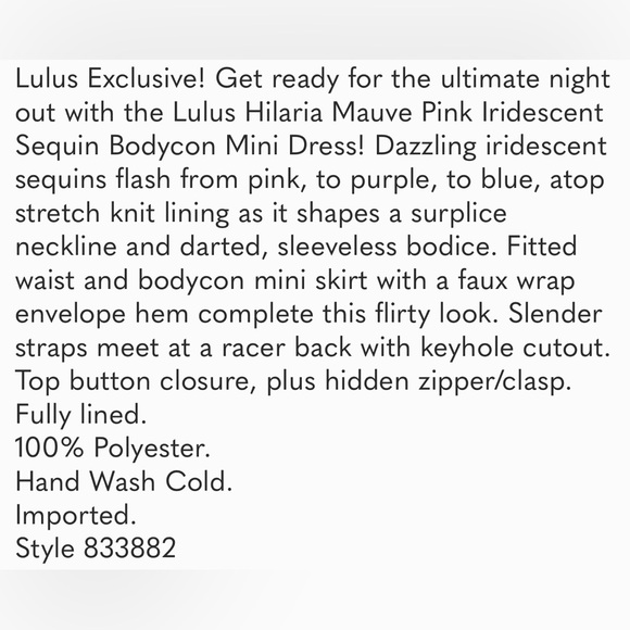 Lulus Hilario Iridescent Sequin Bodycon Mini Dress Size Small - Picture 11 of 11